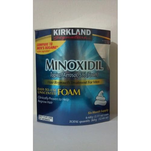 NEW - Kirland Minoxidil For MEN Hair Growth Treatment Uncented 6 Month Supply Topical Aerosol 5% (FOAM), (Compare... image